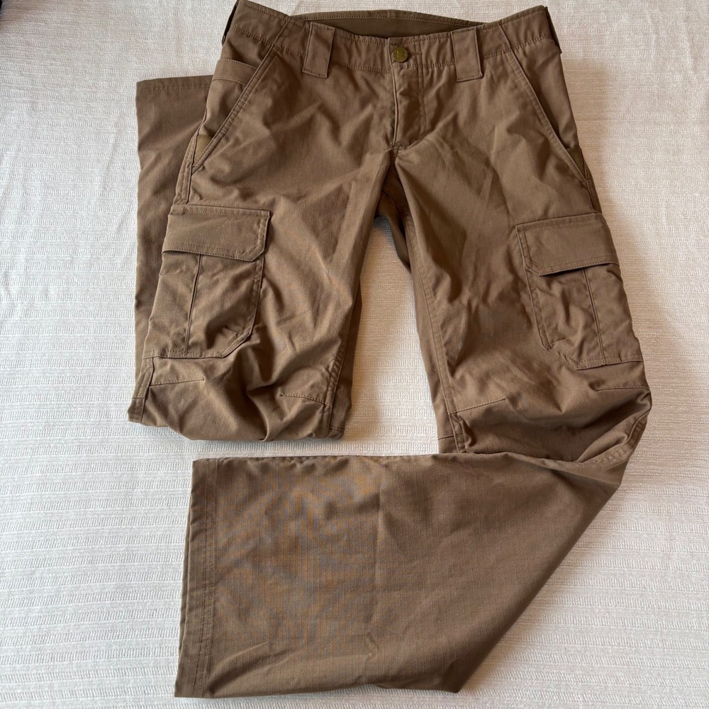Under Armour Storm Tactical Cargo Pants Womens 6 Coyote Brown Ripstop 1254097